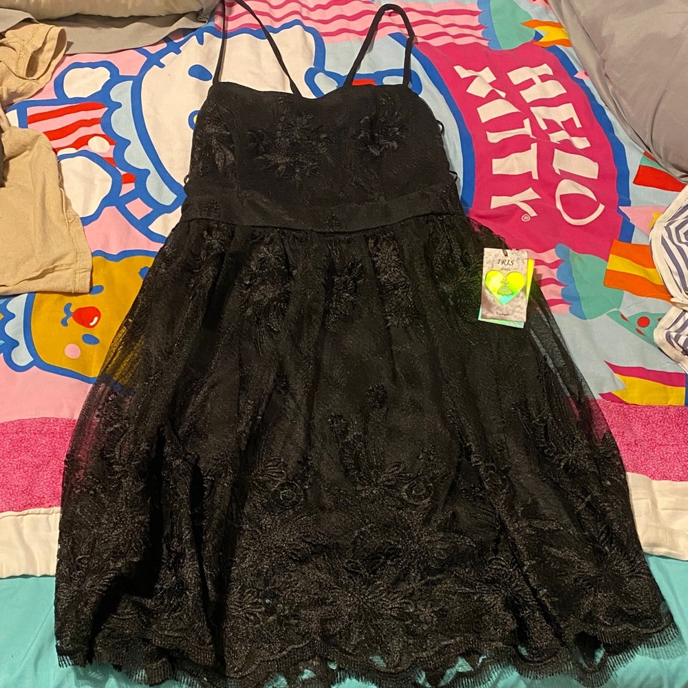 NWT Iris Black Lace dress